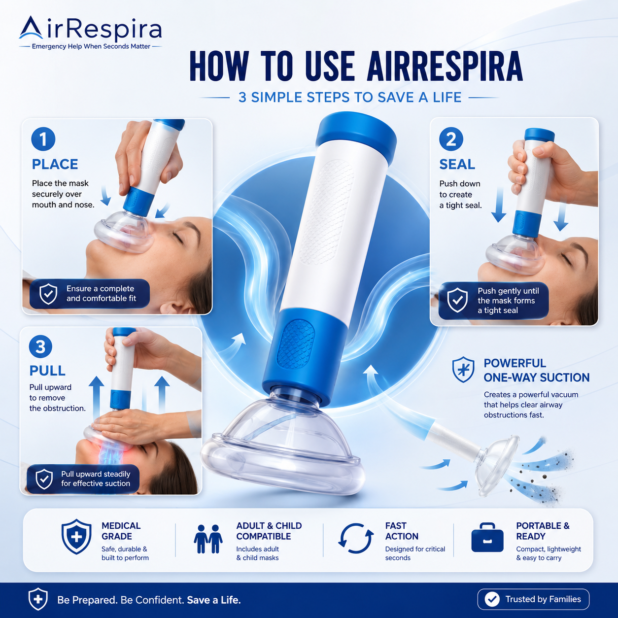 AirRespira™ Choking Rescue Device